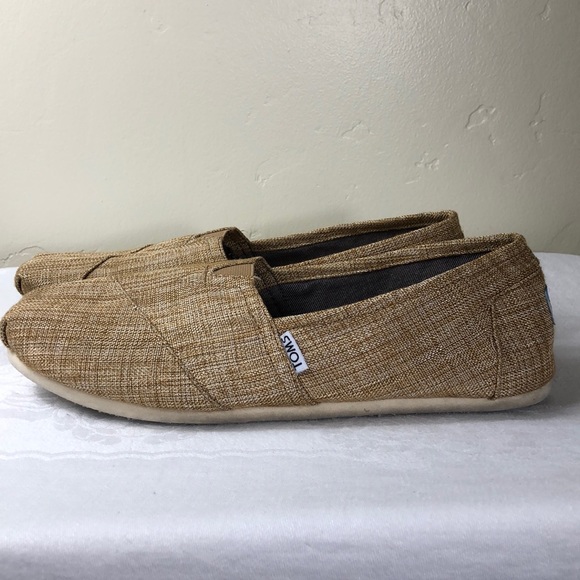 Toms Shoes - Toms espadrilles size 12 wide gold color